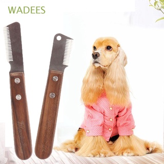 WADEES Profesional Removedor de pelo para perros Eliminación de cabello Peine para pelar el cabello Peine para mascotas Limpieza rápida Cepillo para el cabello Función de masaje Cabeza de peine de acero inoxidable Herramienta de cuidado de mascotas (1)