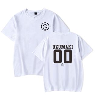 verano nueva marca naruto uchiha uzumaki hatake clan logo impresión manga corta camiseta multi color harajuku tops camisetas unisex camisas (6)