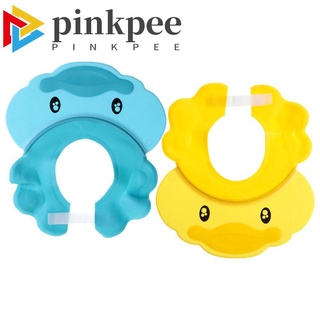 PINKPEE 2Pcs Toddler Bath Visor Hat Multi-Purpose Hair Wash Shield Baby Shower Cap Waterproof Silicone Shampoo Adjustable Protect Eyes Ears