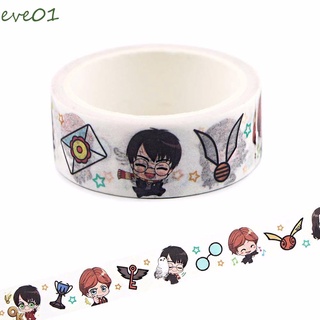 EVE01 Anime Tapes Stickers Student Stationery Tape Masking Tape DIY Crafts Scrapbooking Decoration Sticker Printed Pattern Cartoon Wizard Adhesive Tape