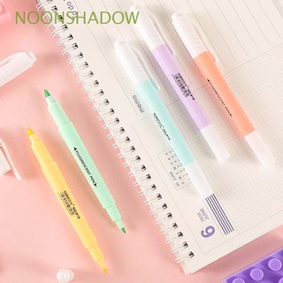 NOONSHADOW 6Pcs/Set Fluorescent Pen Stationery Highlighter Pen Double Head Gift Office Supplies Candy Color School Supplies Student Supplies Kids Markers Pen
