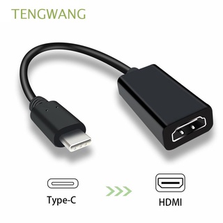 TENGWANG USB C Adaptador AV Convertidor Tipo-C a HDMI Monitor 4K Hombre a mujer televisión Cable tipo C a HDMI/Multicolor