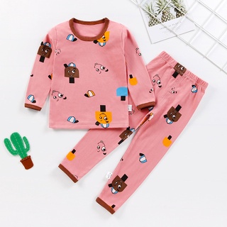 Pijama importaciones ropa de niños lindo manga larga trajes de algodón importación Unisex/personajes