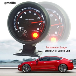 gmeilie 3.75" universal tacómetro de coche tacho medidor led luz de cambio 0-8000 rpm mx