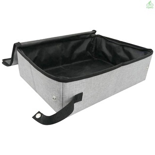 [topb] caja de arena portátil para gatos con tapa plegable impermeable para viajes al aire libre