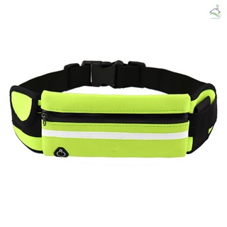 bolsa de cintura para correr con portabotellas/soporte de viaje portátil deportivo/bolsa de agua para mujer de hombre (verde)