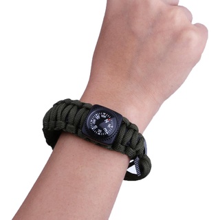 ergu outdoor rope paracord survival bracelet flint fire starter kit