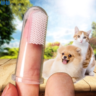 『27pets』super suave mascota dedo cepillo de dientes de peluche perro cepillo de mal aliento sarro herramienta de dientes perro gato suministros de limpieza
