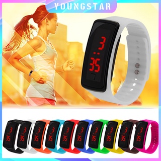 youngstar reloj de pulsera led digital de silicona para correr/deportivo