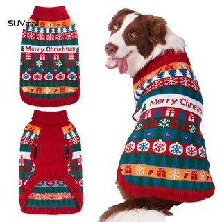 [su] ropa para mascotas agradable a la piel lindo perro mascota jersey traje de vestir para navidad