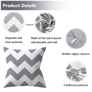 Roadgold Cushion Cover 45 x 45cm, a pack of 4 outdoor and indoor gray pillow cases RGB (2)