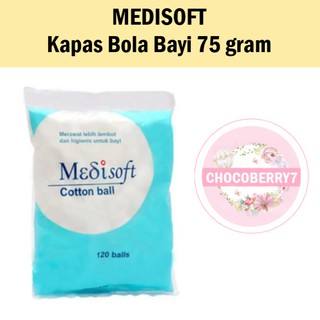 Medisoft - bolas de algodón (120, 75 g, algodón, redondo, 120 unidades, 75 gr)