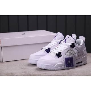 Zapatos De Baloncesto De Moda 100 % Original Nike Jordan 4 Air Court Púrpura Para Hombre Deportes Casual (3)
