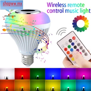 Altavoz Bluetooth bombillas LED luz inalámbrica Control remoto RGB lámpara de música para el hogar