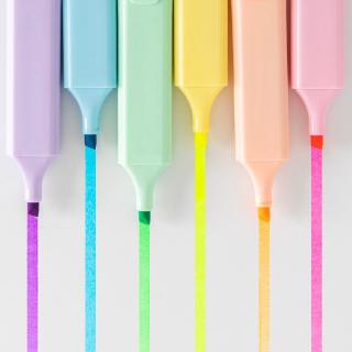 Neón de Color puro iluminador de la pluma Macaron fluorescente marcador de Color bolígrafos para dibujar resaltado forro oficina escuela 0