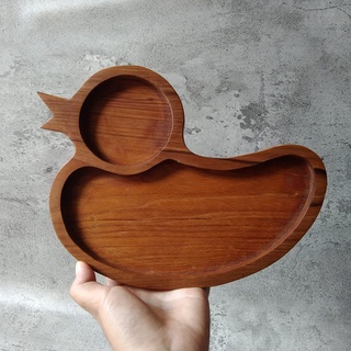 Placa de pato - placa de madera, bandeja de madera, bandeja de madera, placa de carácter