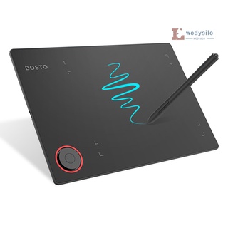 W&S BOSTO T608 Art Graphics Drawing Tablet Digital Art Creation Sketch 8 x 6 Inch with Battery-free Stylus 8 Pen Nibs 8192 Levels Pressure 4 Customizable Shortcuts Keys Dial Controller Compatible with Windows Mac Android for Drawing Designing Teaching Onl (1)