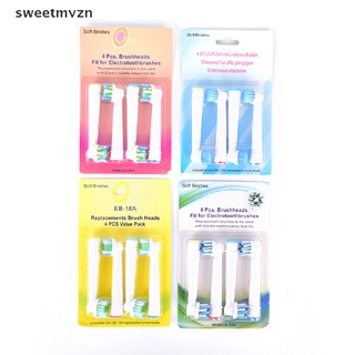 sweetmvzn adecuado para braun oral b eléctrico rotatorio cepillo de dientes cabeza reemplazada 4 pc/paquete mx