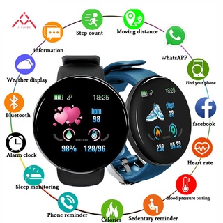 Reloj inteligente De promoción D18 Bluetooth deportivo con Monitor De presión arterial/ritmo cardíaco (1)