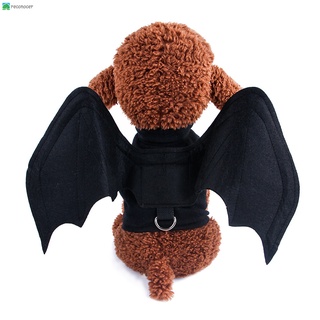 mascota disfraz de fiesta de halloween con campanas no rígido cuello fieltro negro murciélagos ala chaleco para perros gato cachorros gatitos (9)