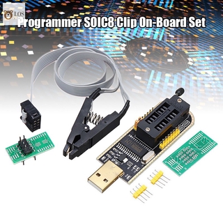 CH341A 24 serie 25 EEPROM Flash BIOS programador USB SOIC8 Clip On-Board Set