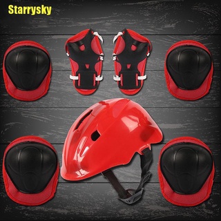 [Starrysky] 7 piezas de patinaje de patinaje de engranajes de protección de codo rodilleras de bicicleta monopatín para deportes