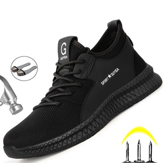 2020 nuevos zapatos de seguridad de los hombres a prueba de pinchazos botas de trabajo de acero del dedo del pie zapatos botas indestructible zapatos de trabajo zapatillas de deporte de seguridad masculina