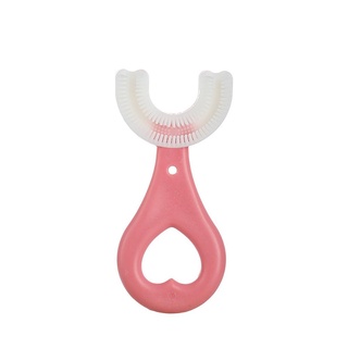 ESSENCE Simple Cepillo de dientes en forma de U Suave Cepillo dental Cepillo de dientes para niños Conveniente Silicona Con mango Baby Manual 2 - 12 años Cuidado oral/Multicolor (8)