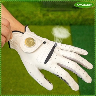 [listo stock] 1 guante de golf para hombre, cuero genuino guantes de golf de los hombres de la mano izquierda suave transpirable pura piel de oveja guantes de golf