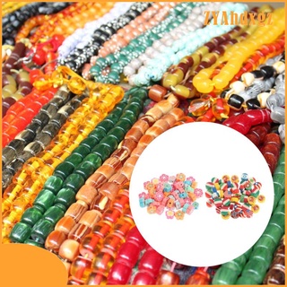 CHARMS 50pcs diy cuentas encantos artesanía perlas redondas flor con agujero para hacer joyas joyería reparación collar colorido