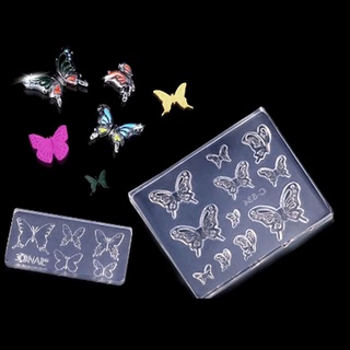 【lucaiitombert】 Butterfly Silicone Mould 3D DIY Nail Art Flower bow-knot GEL Acrylic Mold Decor [MX]