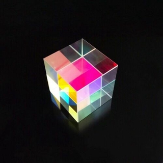 +^dealmore.mx^+2 cubos CMY Op-tic Pr-ism - prisma de cristal óptico, dispersión RGB de seis caras (4)