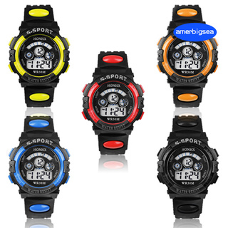 Amer Classic Men's Boys' Date Alarm Stopwatch Sports LED Digital Rubber Wrist Watch