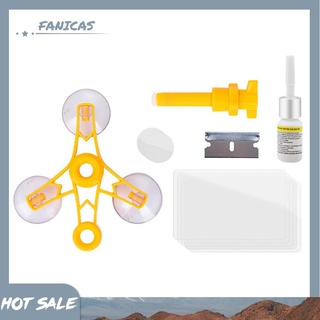 Fanicas - Kit de reparación de parabrisas de coche para reparación de parabrisas de vidrio agrietado
