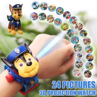esa 3D Children's Cartoon 24 Pictures Projection Watch With Cover The Avenger Superhero Pattern Gift For Kids