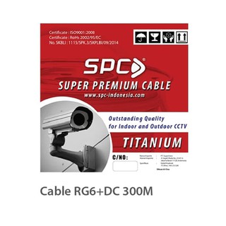 Rg6 300 metros CCTV Cable + potencia 100% ORIGINAL SPC cobre - blanco y negro