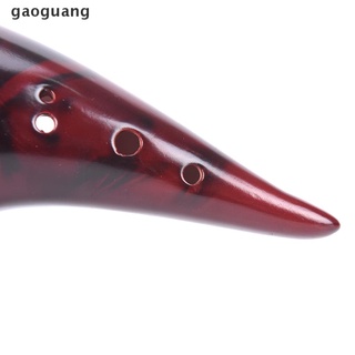 [gaoguang] 12 Holes Ceramic Ocarina Flute C Smoked Burn Submarine Style Musical Instrument . (4)