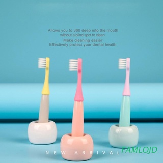 famlojd 3 unids/set de cerdas suaves lindo niños cepillos de dientes de dibujos animados cabeza de seta cepillo de dientes bebé niños dental higiene oral cuidado