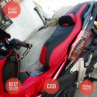 Funda de asiento de motocicleta roja negra de cuero Honda Adv modelo europeo completo MBtech