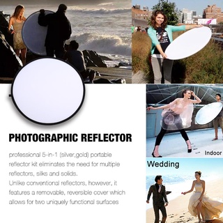 Reflector Redondo plegable 5 en 1 Para estudio De fotografía