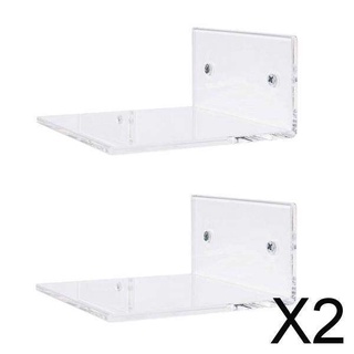 [xmevqcsb] 2x 2x baño pequeño 10 cm transparente flotante estantes de pared pantalla repisa organizador