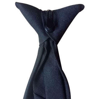 humb 50x8cm mens uniforme color negro sólido imitación seda clip-on pre-atado cuello lazos para la policía de seguridad boda funeral (2)