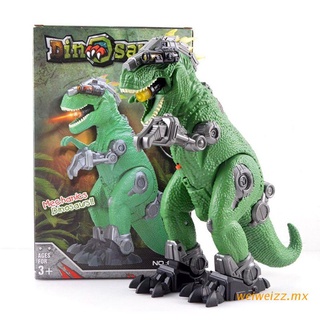 wei mecánico t-rex dinosaurio juguete eléctrico de gran tamaño caminar dragón juguete con luz modelo de sonido juguetes para niños