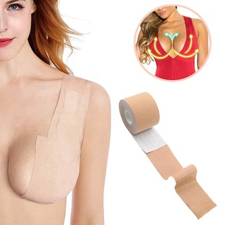 1 rollo de 5 m de cinta de tetas de las mujeres del pecho pezón cubre Push Up sujetador cuerpo Invisible levantamiento de senos cinta adhesiva sujetadores íntimos Sexy (1)