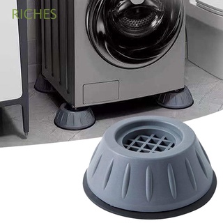 RICHES 4 piezas Base del refrigerador Anti-caminar Almohadillas para secadora Almohadillas para pies de lavadora Reducción de ruido Estabilizador Antideslizante Anti-vibración Reparado Apoyo Alfombra de goma/Multicolor