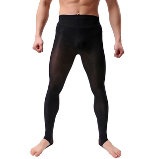 Pantalones casuales Sexy ver a través de Johns/ropa interior ajustada térmica para hombre (2)