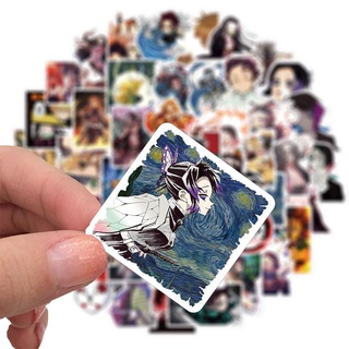 50pcs New Anime Demon Slayer Kimetsu No Yaiba Stickers Skateboard PVC Waterproof Sticker R7Y7
