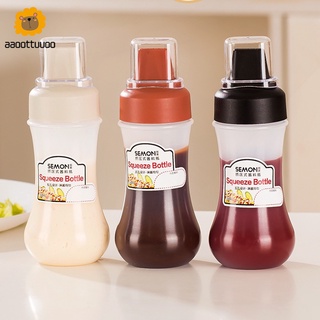 Botella de exprimir con cubierta de polvo porosa exprimir la botella de salsa con ensalada Ketchup fácil de exprimir botella