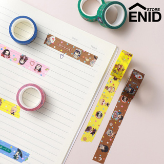 Enid Washi Tape Anime Demon Slayer Design Self-Adhesive Paper Cartoon Pattern Sticker Tape for Scrapbook (2)