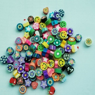 Happygrow 100 pzs perlas espaciadoras mixtas de polímero Fimo de arcilla polimérica flores sueltas